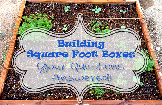 Building Square Foot Boxes