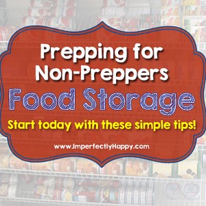 Prepping for Non-Preppers - Food Storage | by ImperfectlyHappy.com
