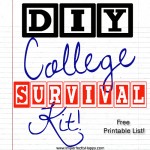 DIY College Survival Kit with Free Printable List | by ImperfectlyHappy.com
