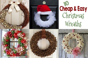 10 Cheap & Easy Christmas Wreaths You Can Make! | by ImperfectlyHappy.com