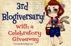 Imperfectly Happy's 3rd Blogiversary Giveaway!