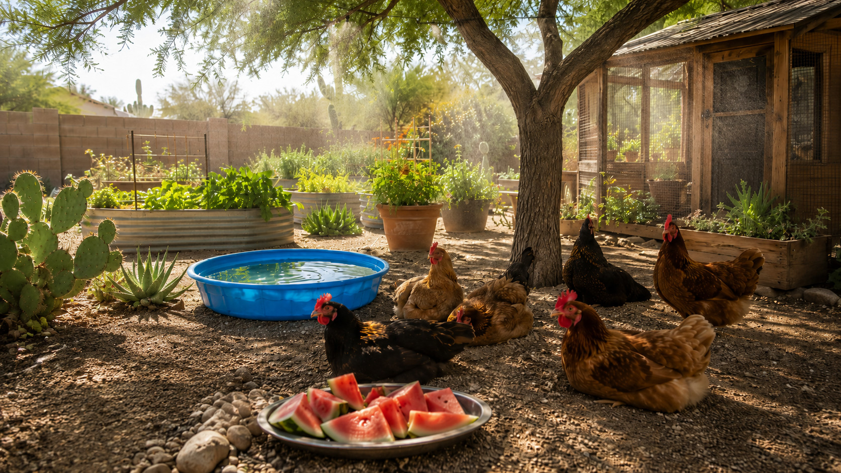 Keeping Chickens Cool in the Summer