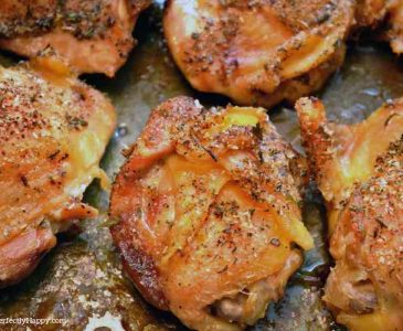 Quick and Easy Slow Roasted Chicken Thighs