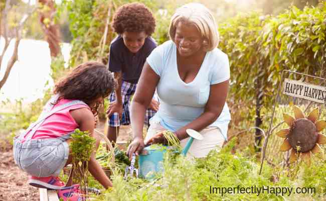 family gardening with kids