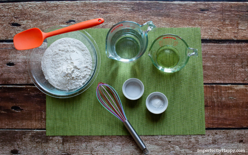 Ingredients for flour tortillas