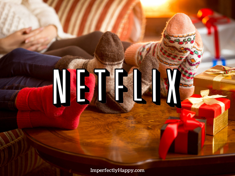 Family Christmas Socks on Table to Watch Christmas Movies