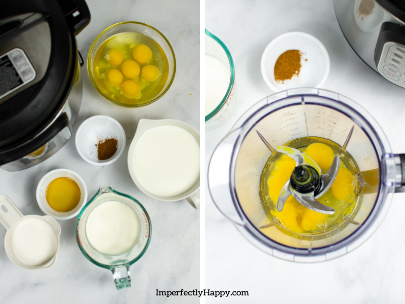 Instant Pot Eggnog ingredients
