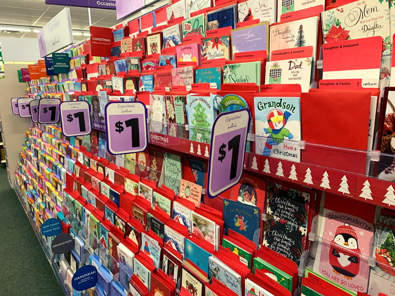what to buy at the dollar store - greeting cards
