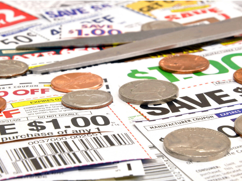 Living frugally using coupons

