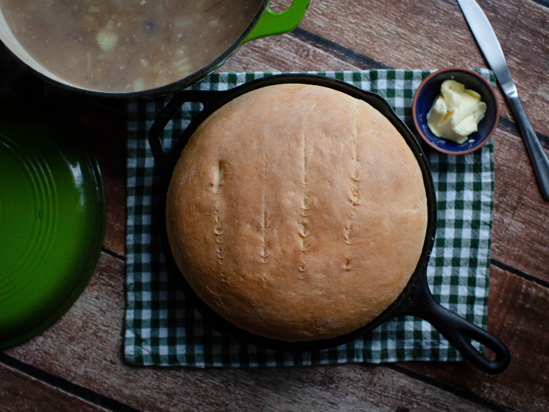 Baked French Bread Cast Iron Bread
