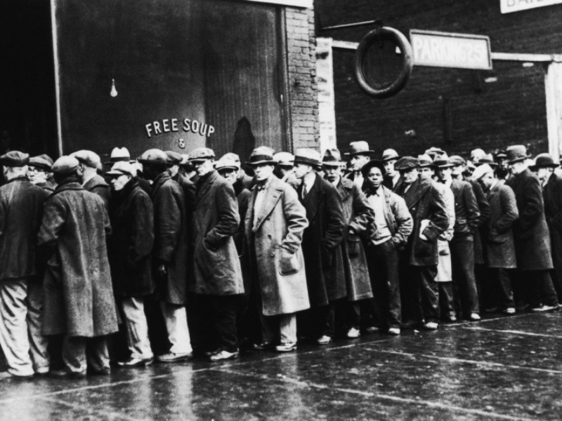 The Great Depression food lines